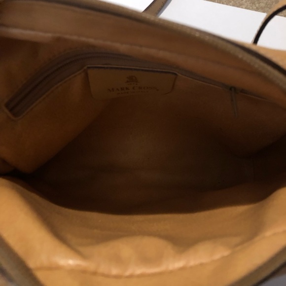 Vintage Mark Cross Made in Italy Herringbone Logo Bag - Picture 9 of 9